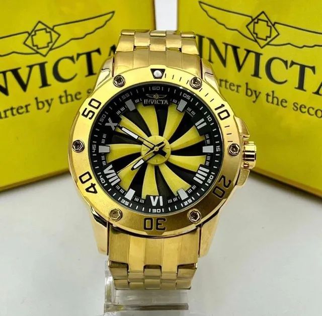 Relógio invicta epedway dourado  - Foto 3