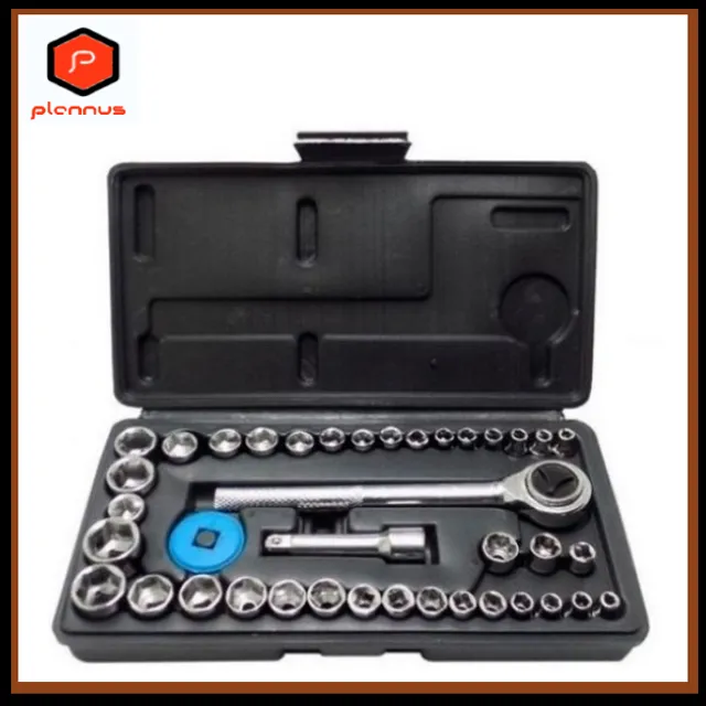 Kit de Chaves Catraca 1/4 Soquetes 40 Peças Ferramentas Maleta Motor Carro Motos z009