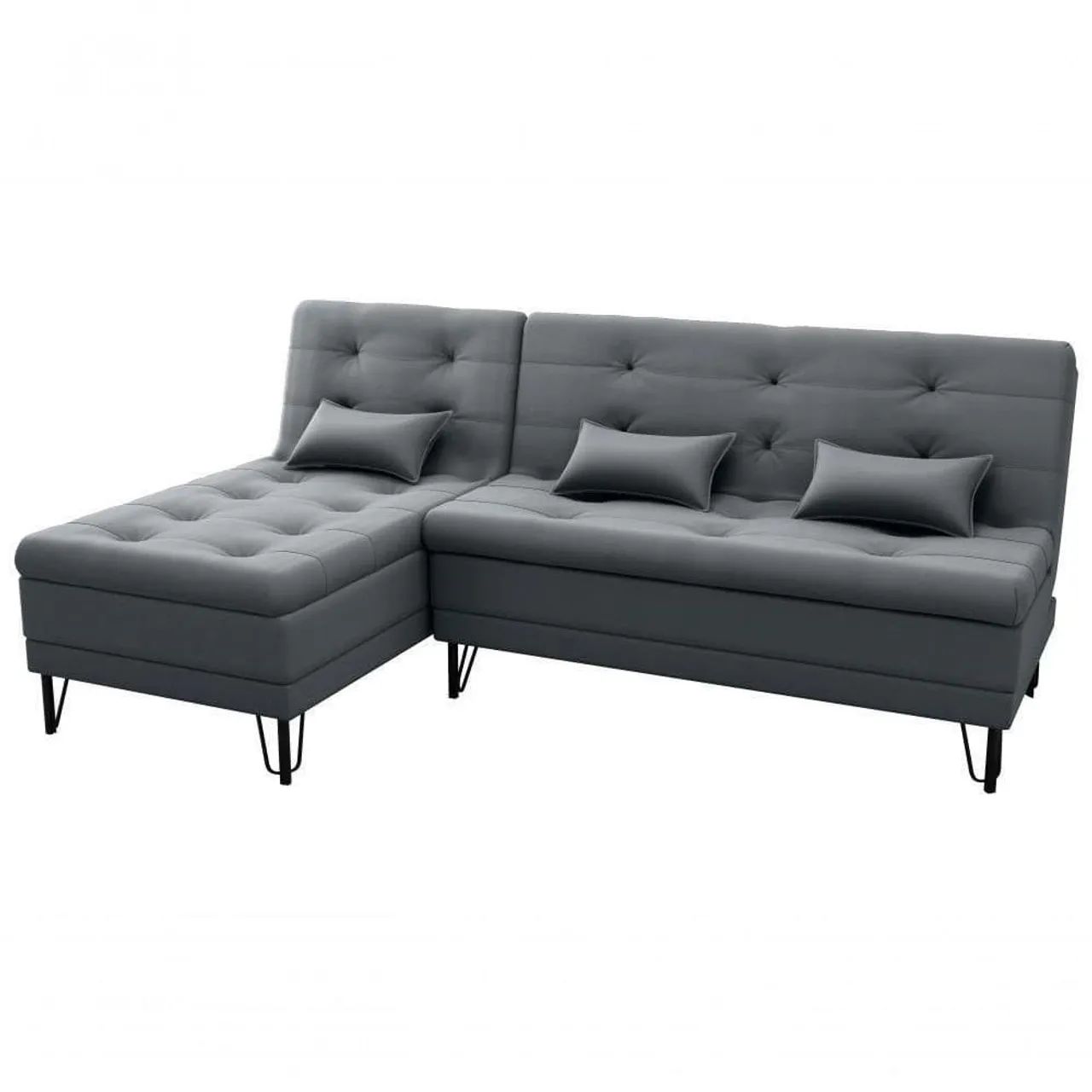 Sofá cama com cheise NICE 2.00 / FRETE GRÁTIS 