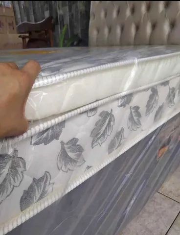 CAMA BOX CASAL COM PILLOW 