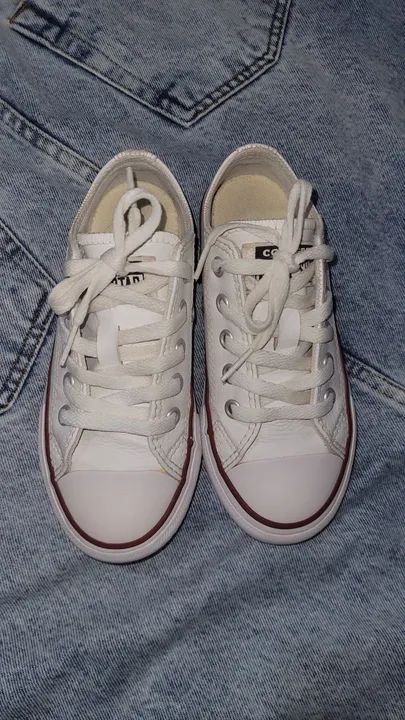 Allstar branco de couro - Foto 2