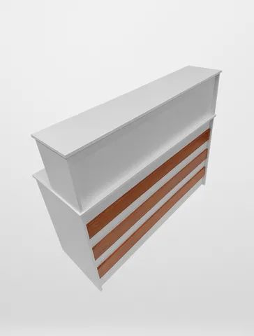 bancada de recepção reto canelado tampo de 15mm - Foto 4