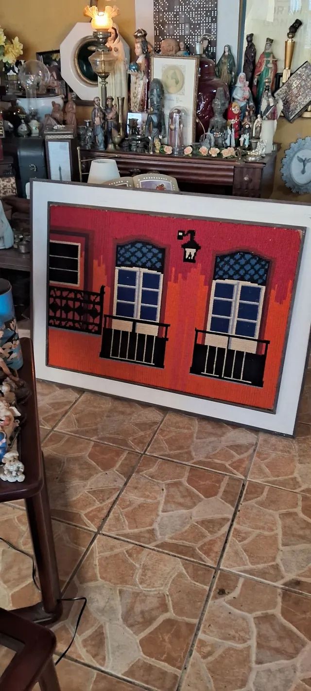 Belíssimos e Antigos Quadros em Tapeçaria Lã 350 cada - Foto 5