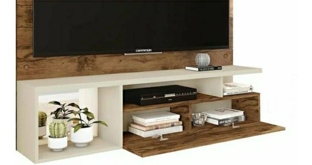 Belíssimo Painel Para Tv Até 55 Polegadas, Novo Na Caixa Lacrado Desmontado  - Foto 3