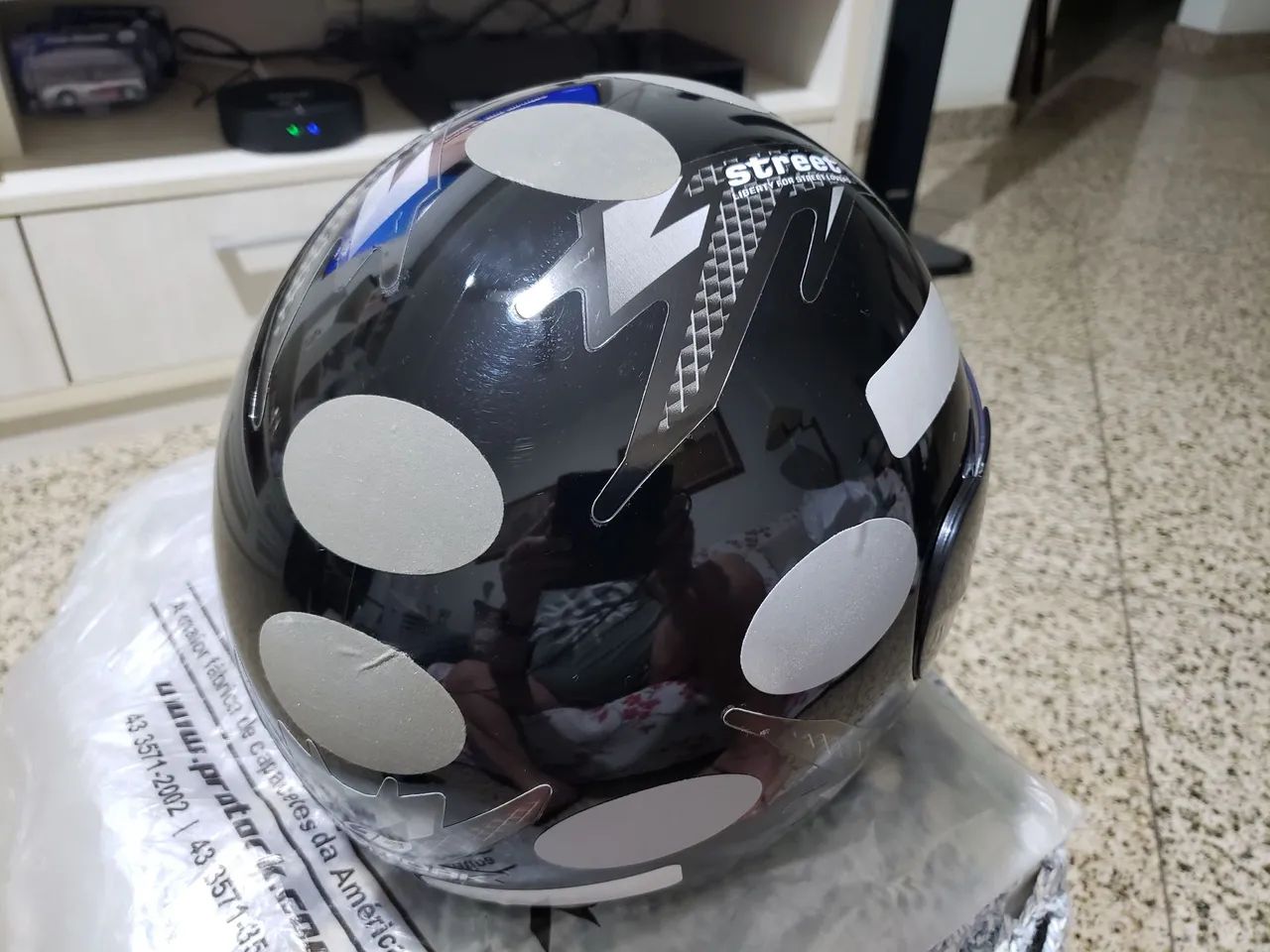 CAPACETE MOTO "PROTORK" / TAMANHO "60"/XL/R$ 355,00/PADRÃO "EXPORT"( I.S.0. 9001 )/0KM. - Foto 6