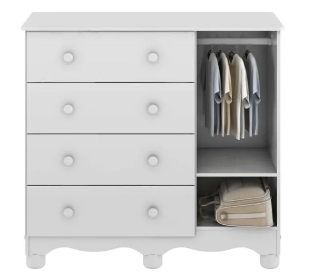 Comoda Bolinha Peroba C/ Porta, 100% MDF - Foto 2