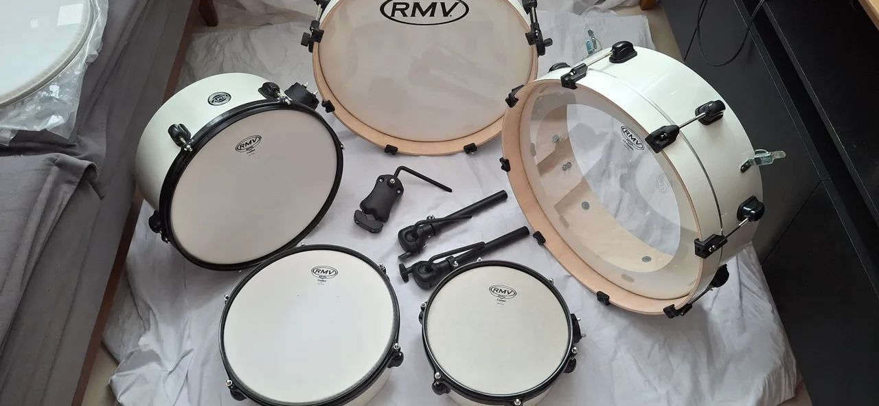Bateria RMV Trip Compacta Branca Shell Pack - Foto 4