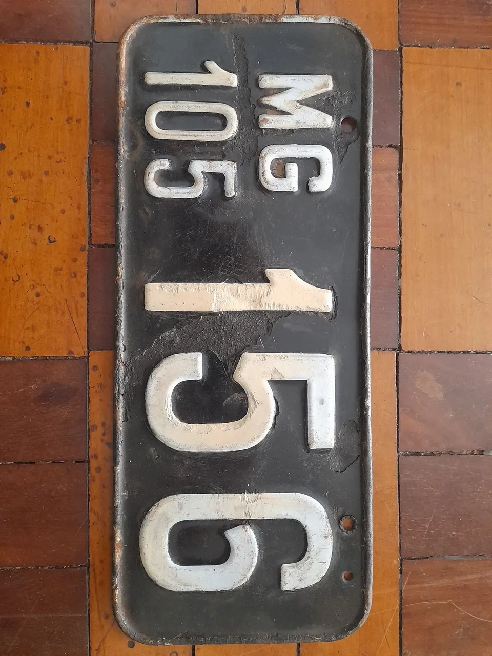 Placa de Carro Antiga e Rara da Década de 1920