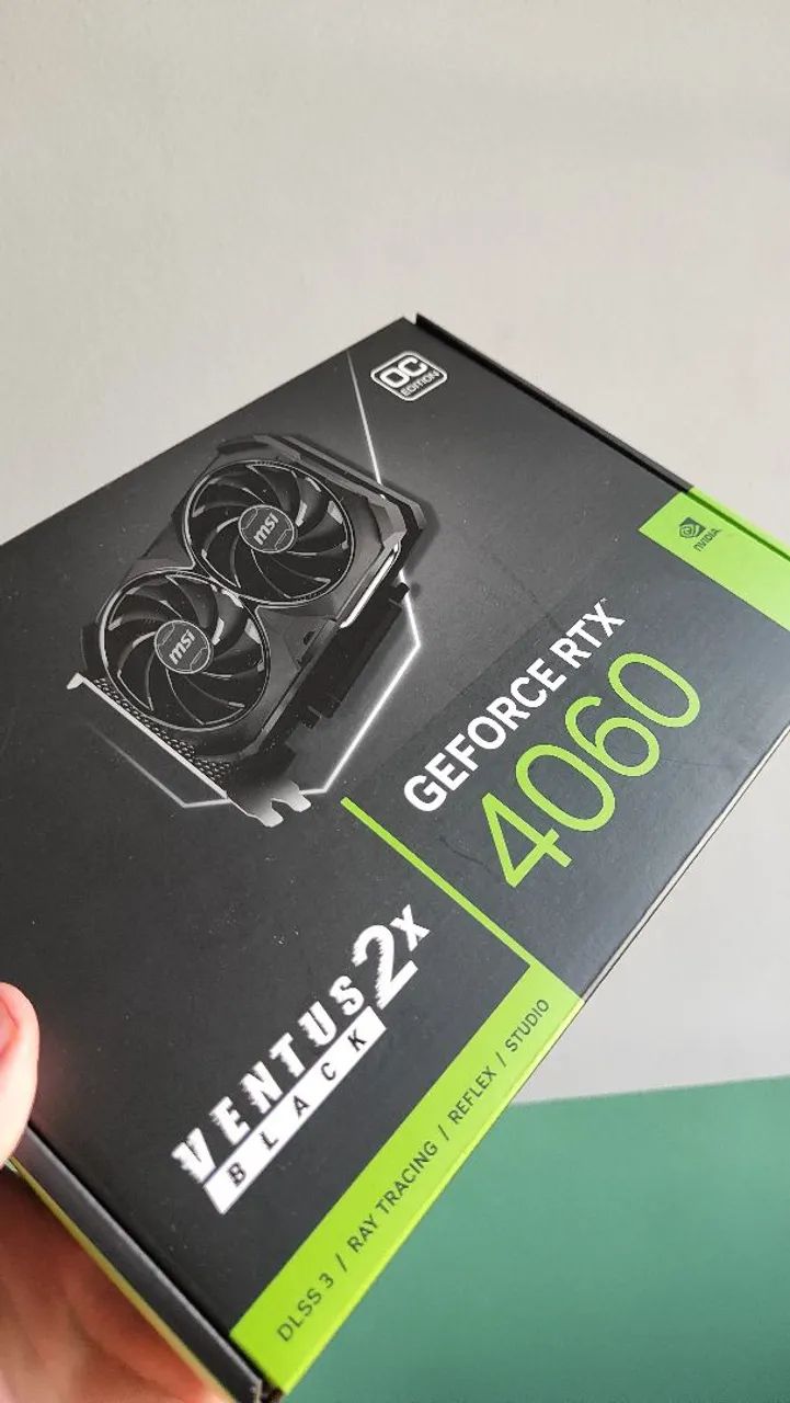 Placa de Vídeo MSI GeForce RTX 4060 Ventus 2X Black OC