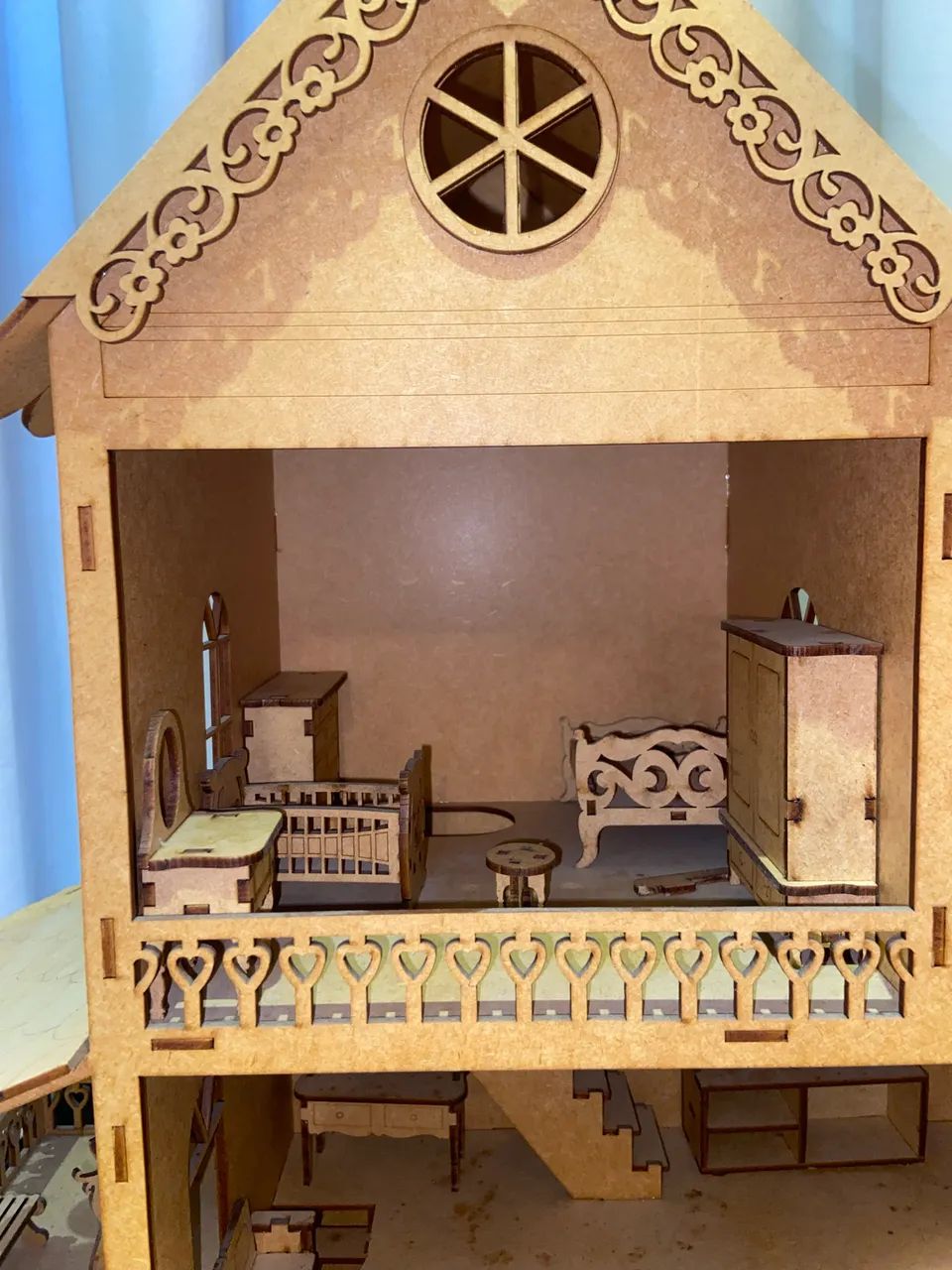Casinha madeira brinquedo com móveis  - Foto 3