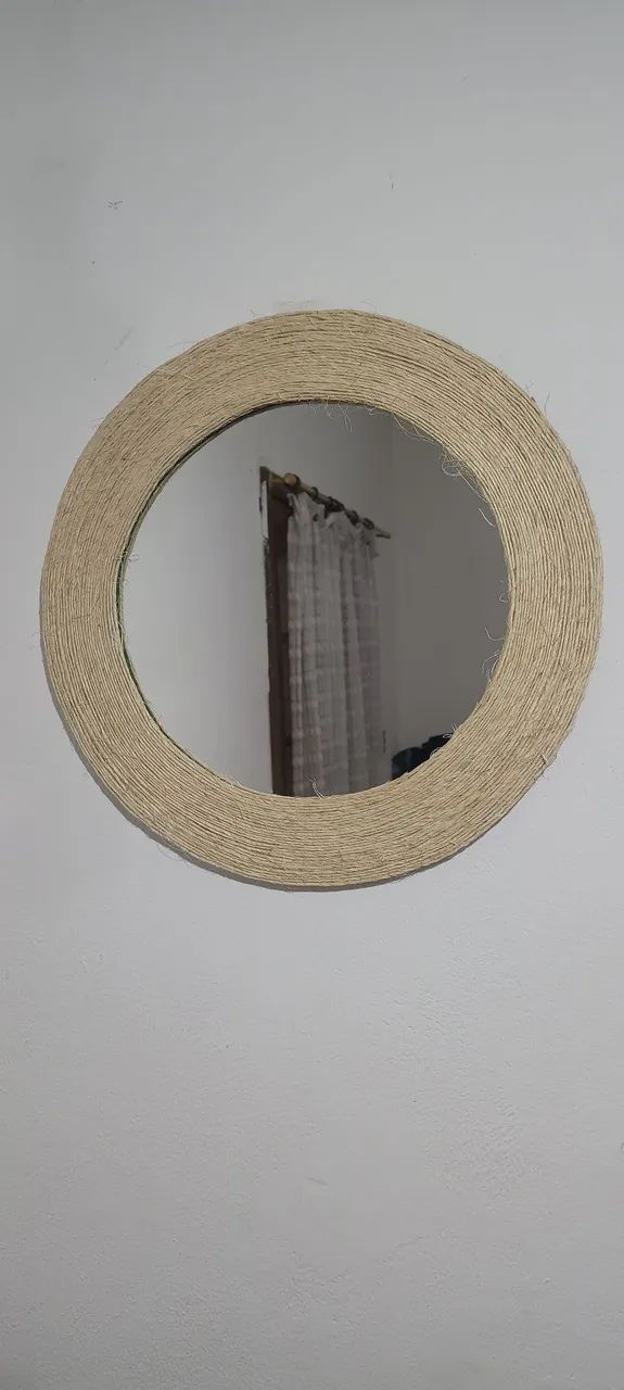 Super promoção 140,00 por 98,00 espelho feito com fibra de sisal  - Foto 2