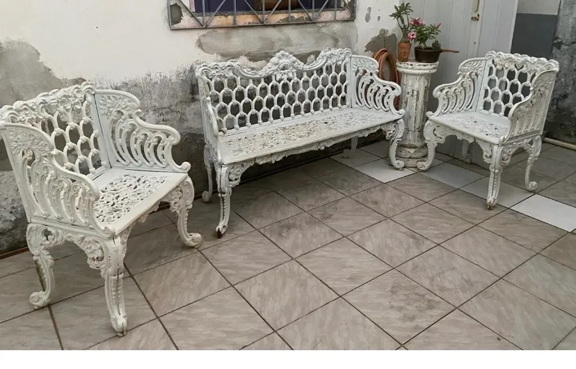 Conjunto de Jardim Clássico em Ferro