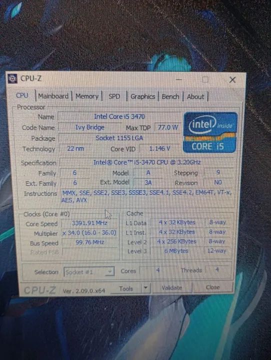 Computador Intel Core i5 3470 - 3.20GHz