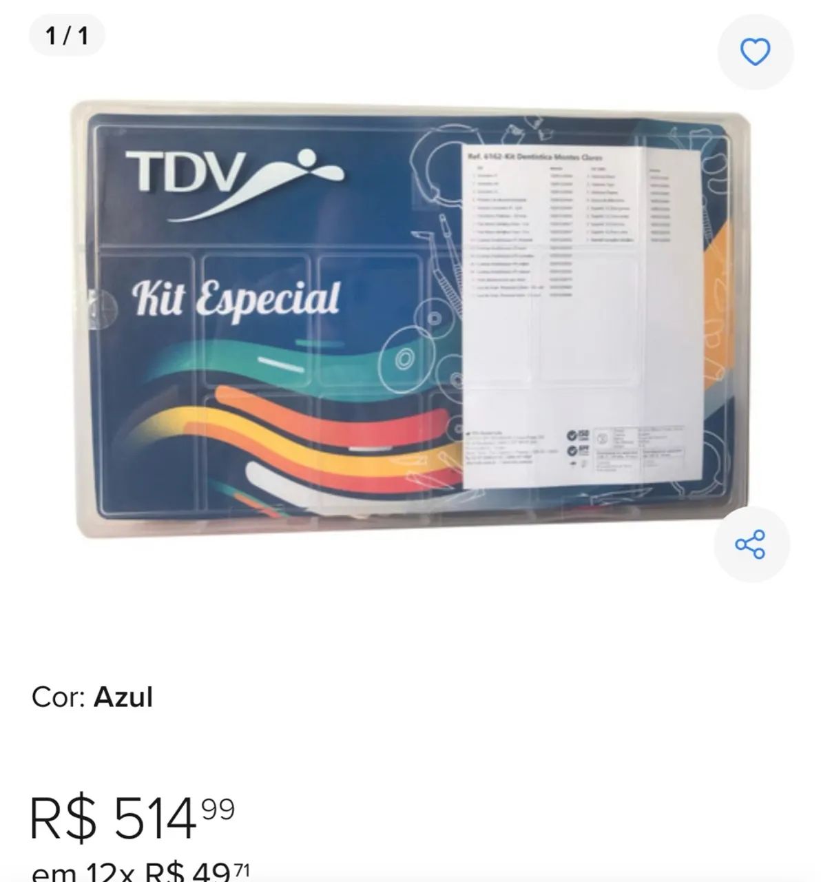 Kit Especial Odontológico TDV - Azul - Foto 2