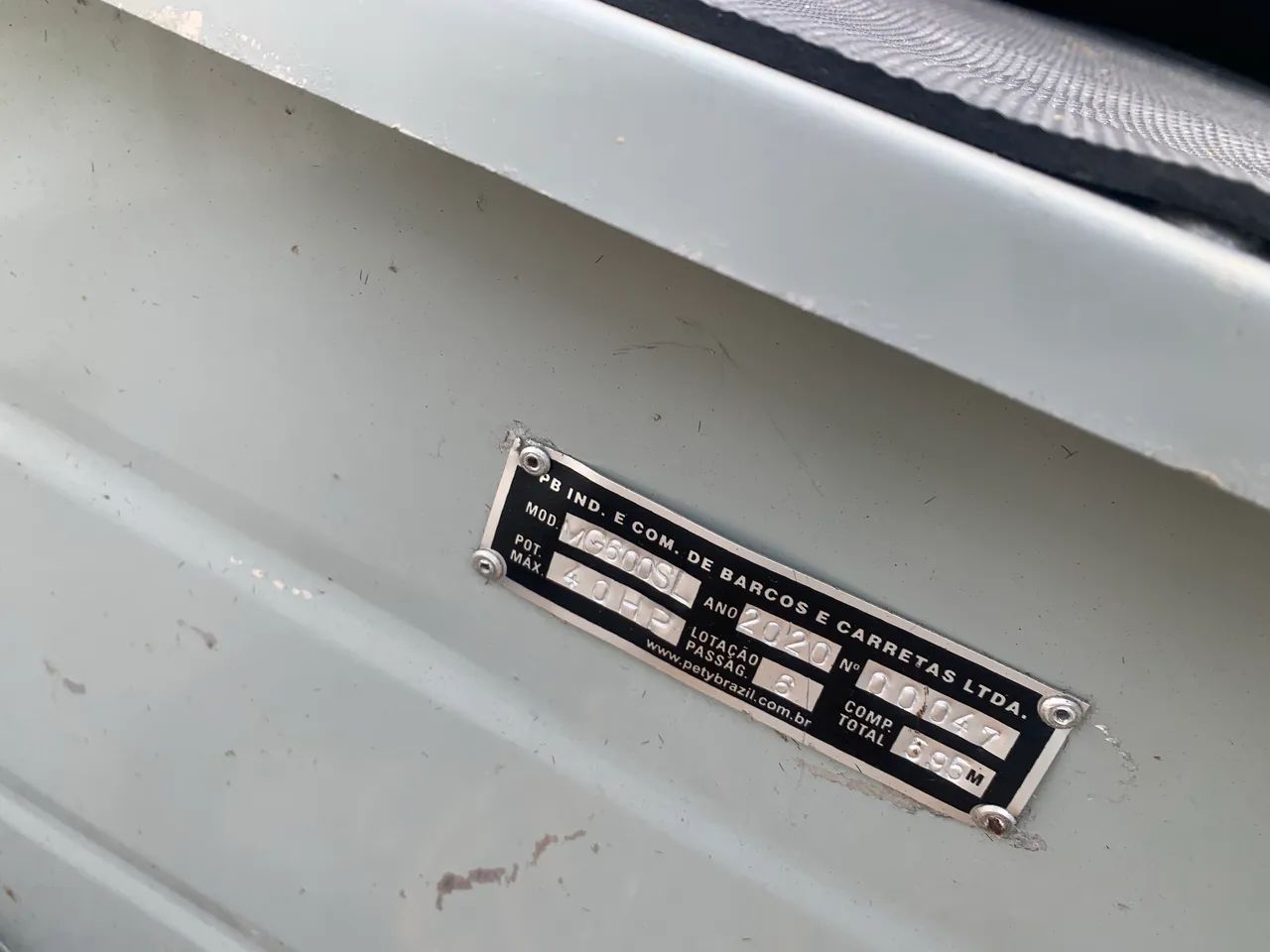 Barco alumínio com motor e carreta - Foto 4