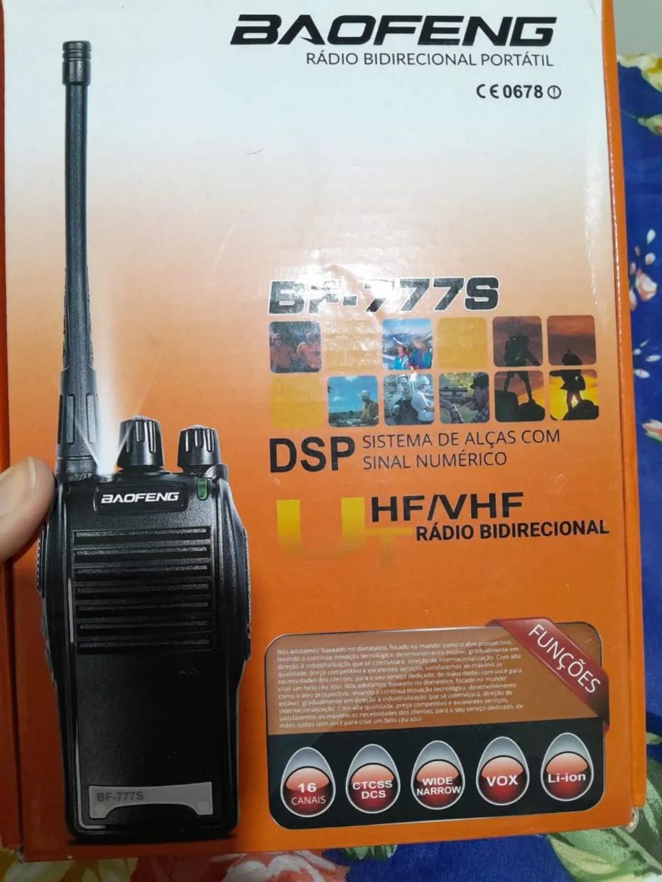 2 rádios comunicador, uhf/vhf com lanterna profissional 16 canais 190$ novo - Foto 4