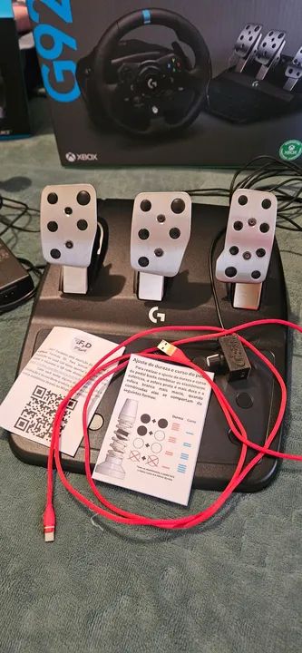 Kit Volante Logitech G923 com add-ons semi novo  - Foto 4