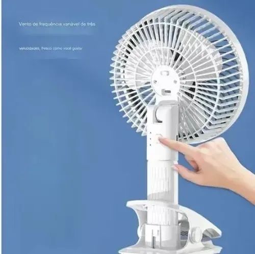 Ventilador Portátil Com Clipe 3 Velocidades Multifuncional - Foto 2