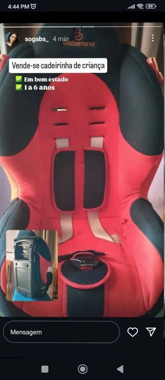 Cadeirinha de criança Galzerano - 1 a 6 anos