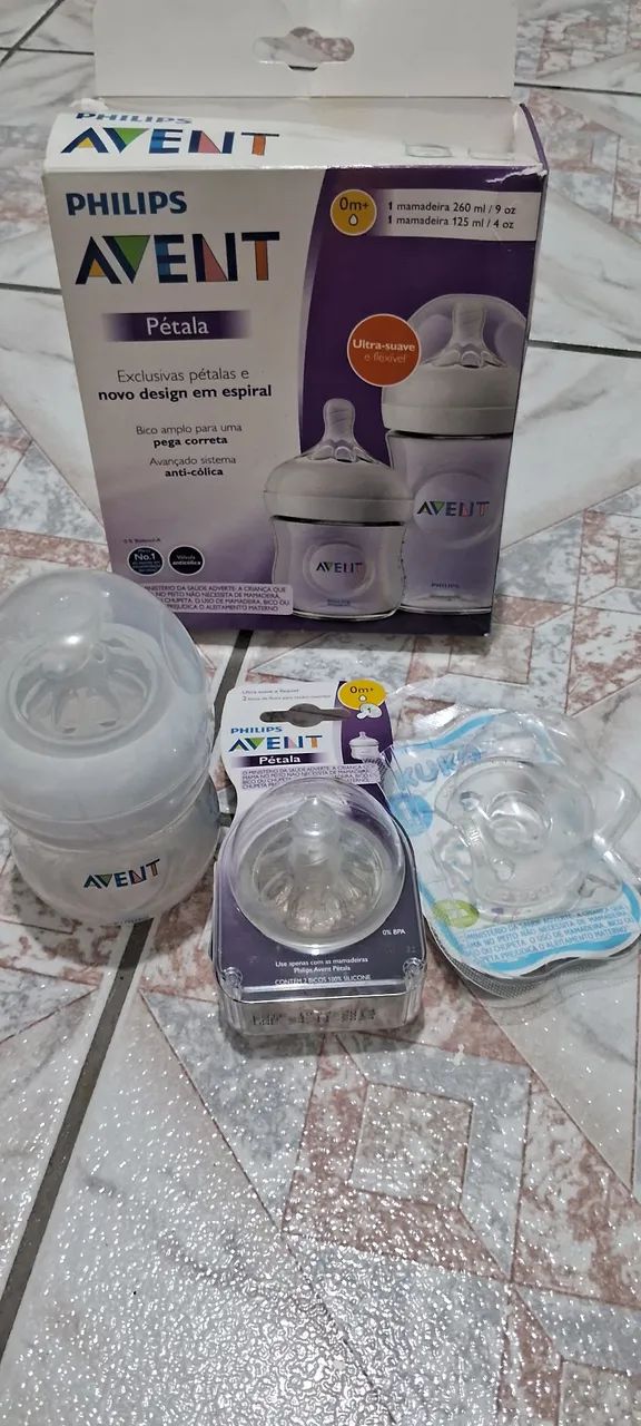 Kit Mamadeira, bico e chupeta philips 