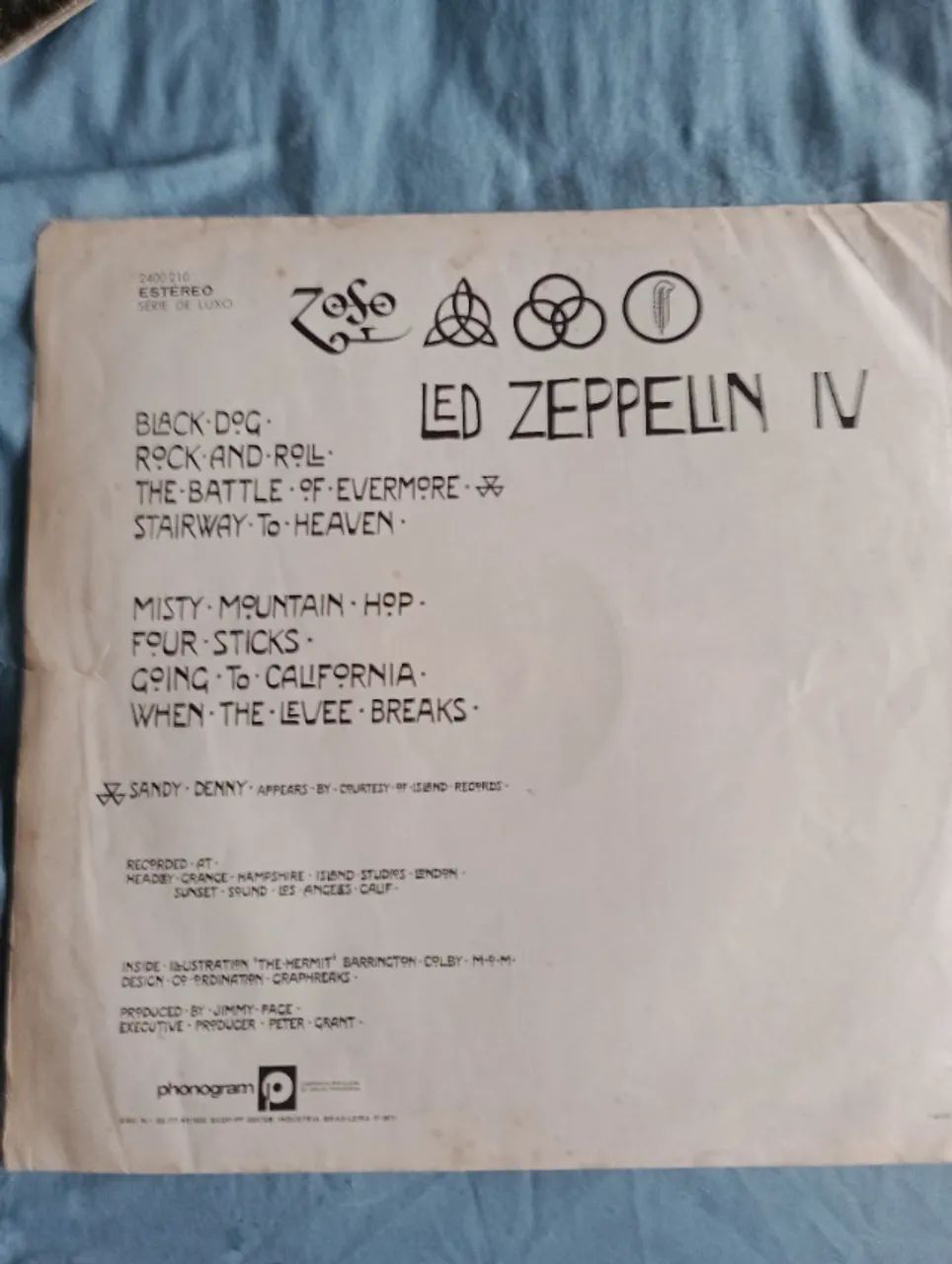 LP, Disco vinil Rock, Led Zeppelin iv, Primeira Edição 1971, ótimo estado! Não envio - Foto 6