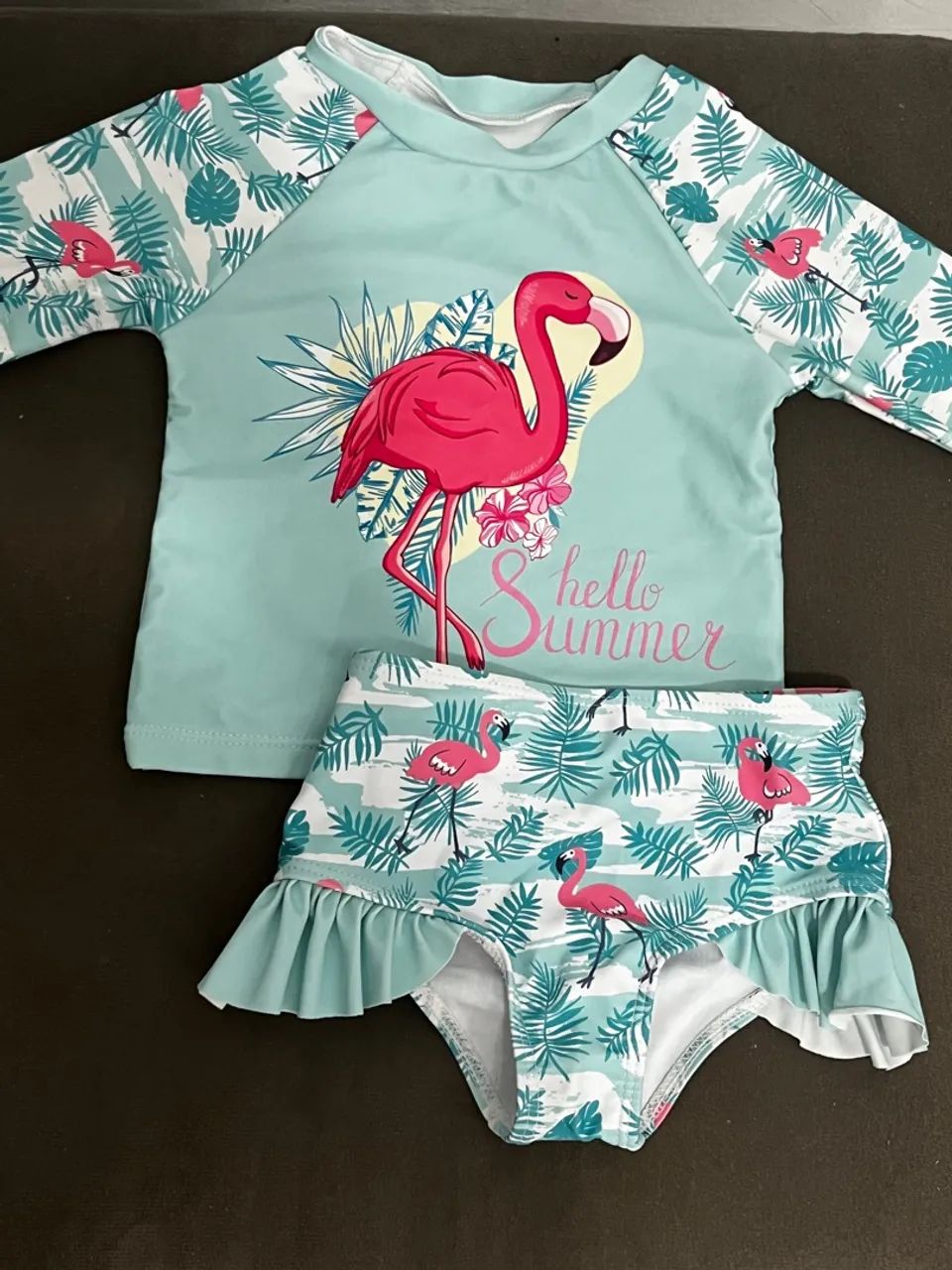 Conjunto Infantil de Praia Flamingo - Lindo e Divertido!