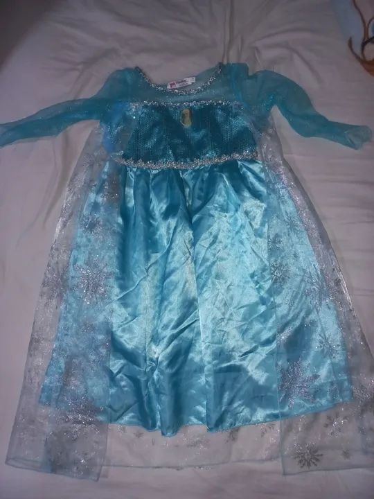 Vestido Frozen Infantil - Fantasia de Carnaval
