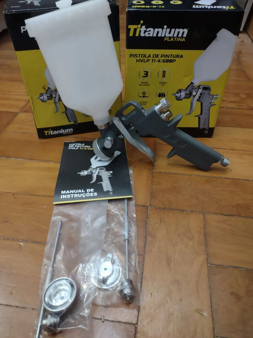 Pistola de pintura por gravidade HVLP titanium  - Foto 3