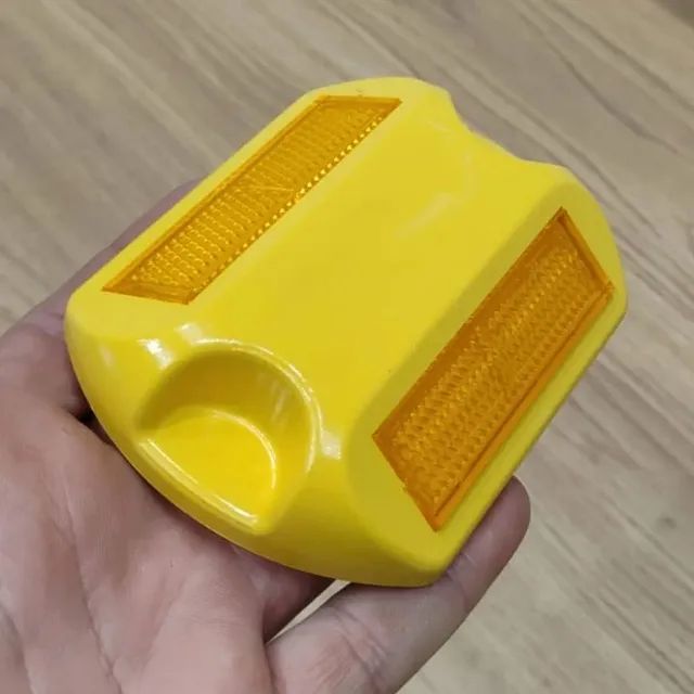 Mini Tachão Refletivo Bidirecional Amarelo Kit com 10 - Foto 4
