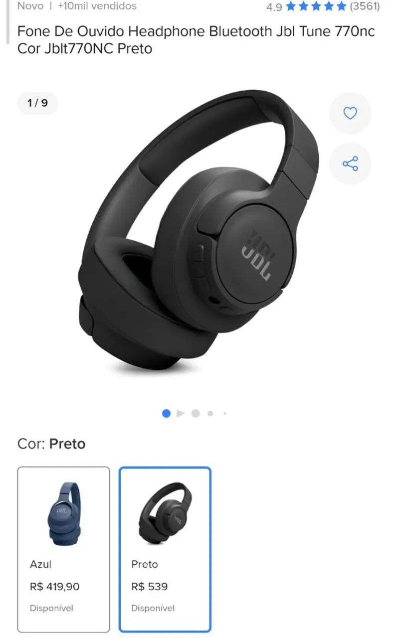 ? JBL Tune 770NC - Bluetooth Headphones with Active Noise Cancellation (ANC)64352267838337121