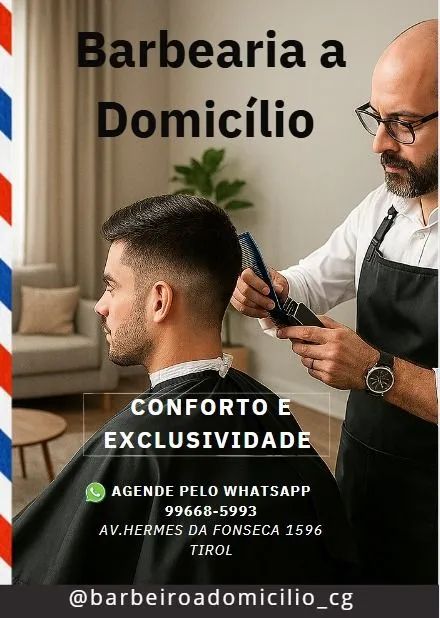 Barbearia a domicílio.