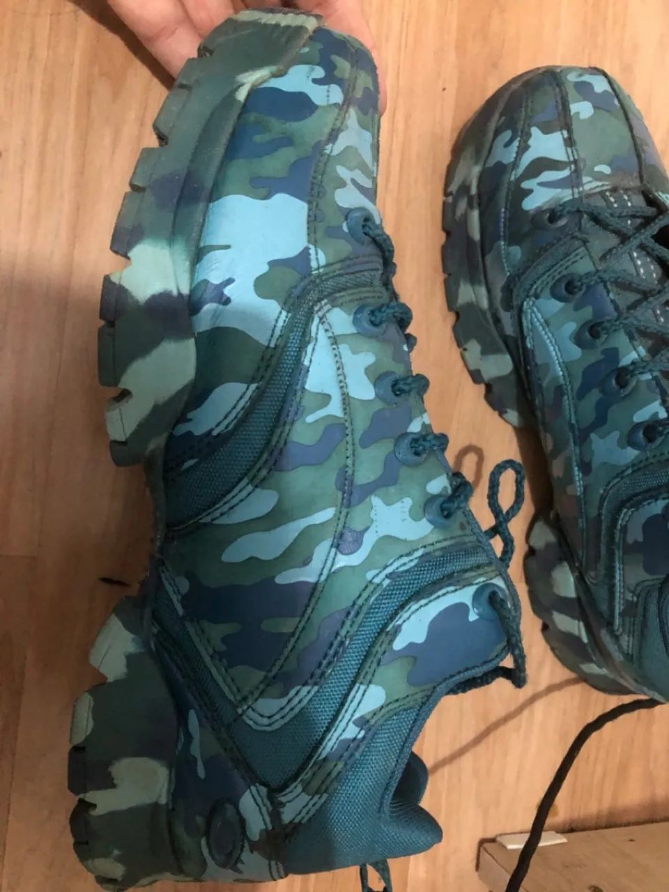 Botinha Oakley Flak 365 Tenis Oakley Camuflado Camo Azul Tnis