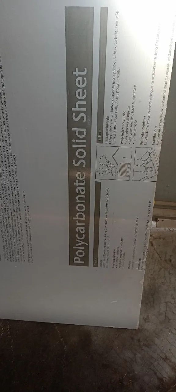 Chapa Policarbonato 10mm 2,05x0,90m