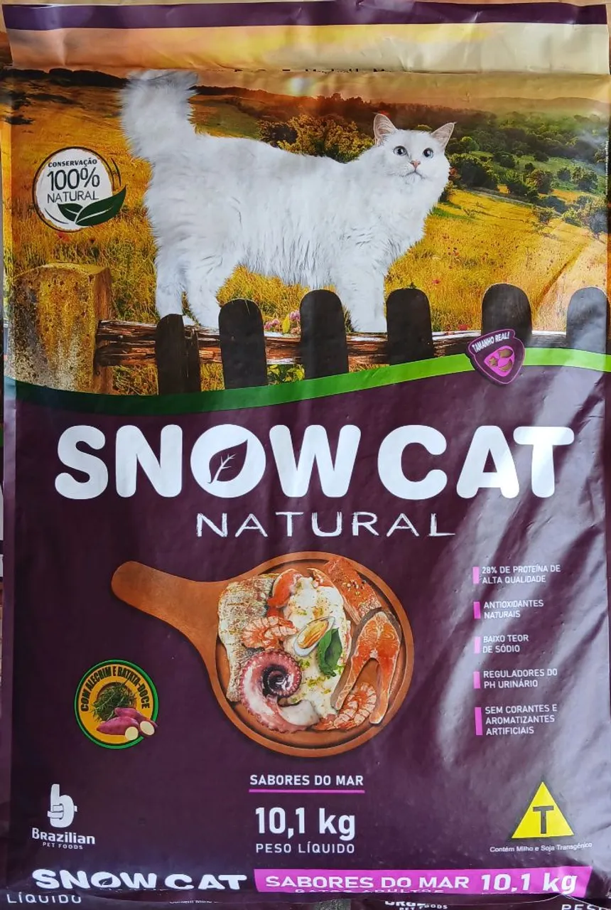 Ração Snow Cat *NATURAL* PREMIUM Adulto Sabores do Mar 10,1kg
