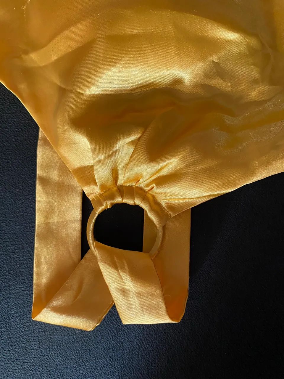 Vestido amarelo longo cetim  - Foto 2
