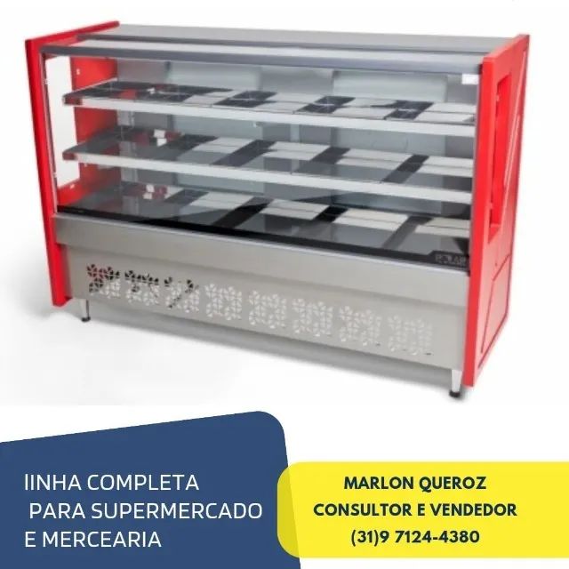 Balcão de Açougue Avícola 1,75M Vermelho Polar