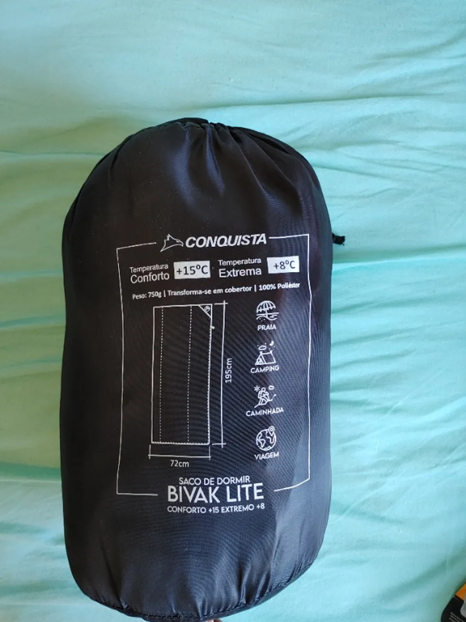 saco de dormir bivak lite +8°c a +15°c conquista gratis outro mormaii