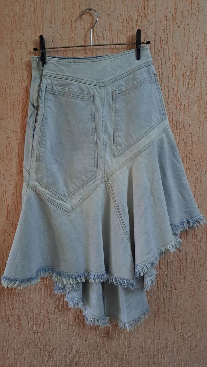 Saia jeans assimetrica - Foto 5
