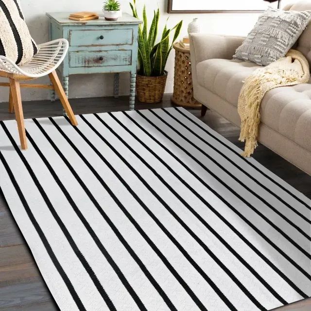 Tapete Listrado Mandacaru 1,50m X 3,00m Algodão - Foto 4