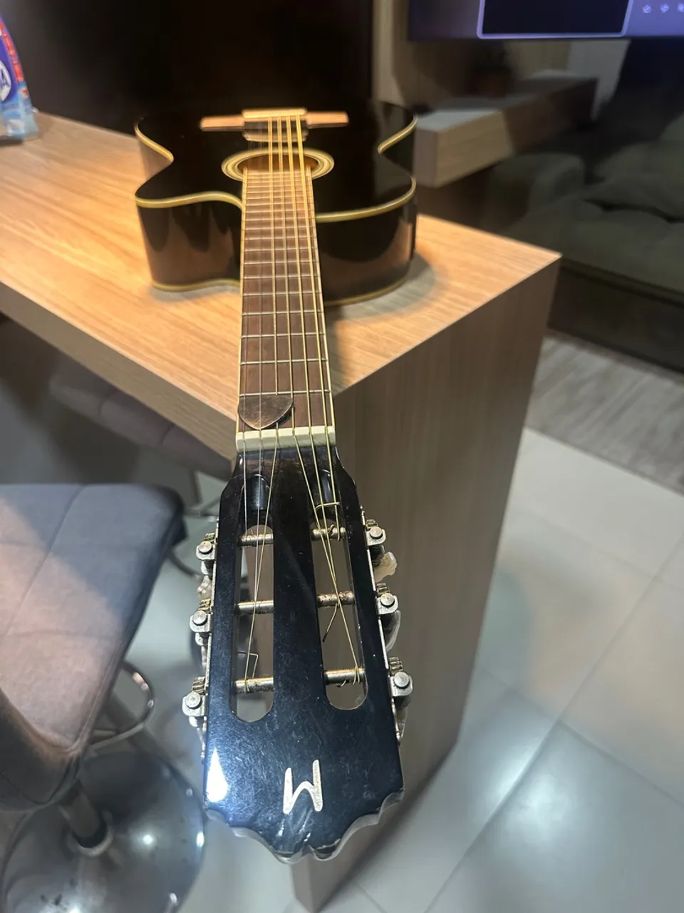 Violão Acústico Preto - Ótimo Estado