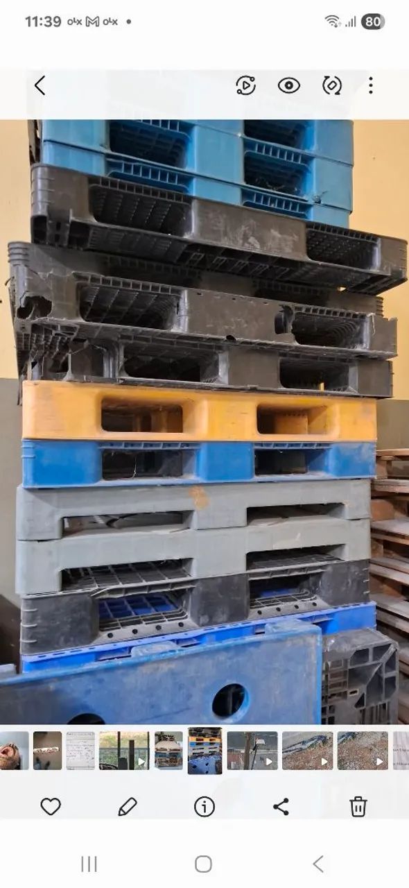 Vende-se 28 Paletes de Plástico usados em bom estado 