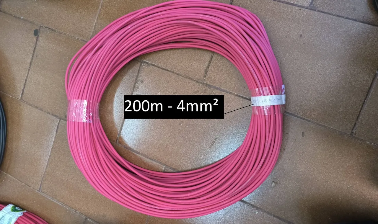 Vendo Cabo Solar 200m 4mm² vermelho