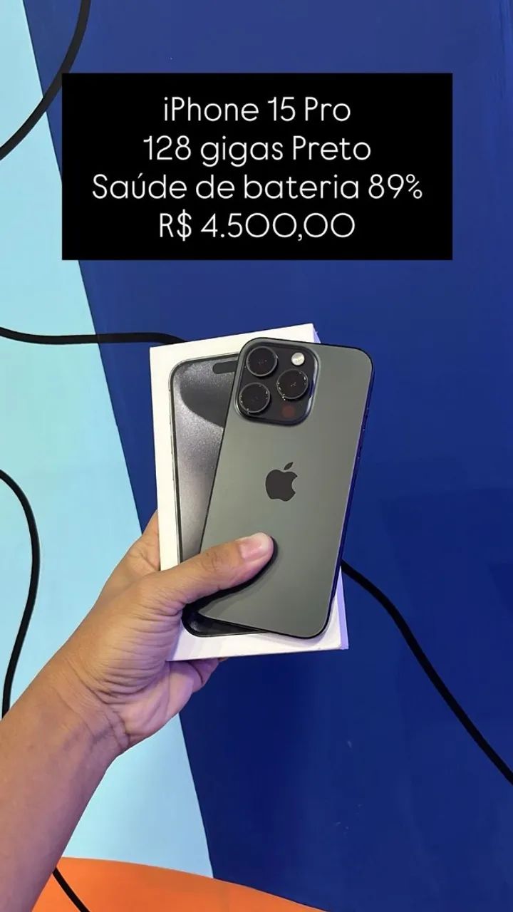 ［美品］Apple iPhone 15 pro 128gb 箱　バッテリー89% iPhone 15 Pro 128GB - ブルーチタニウム（SIMフリー）[整備済製品