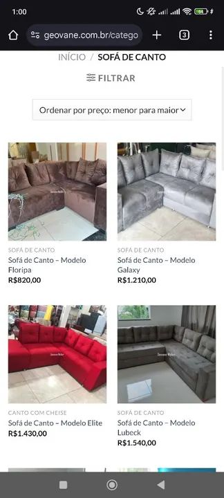 Sofá de Canto Floripa