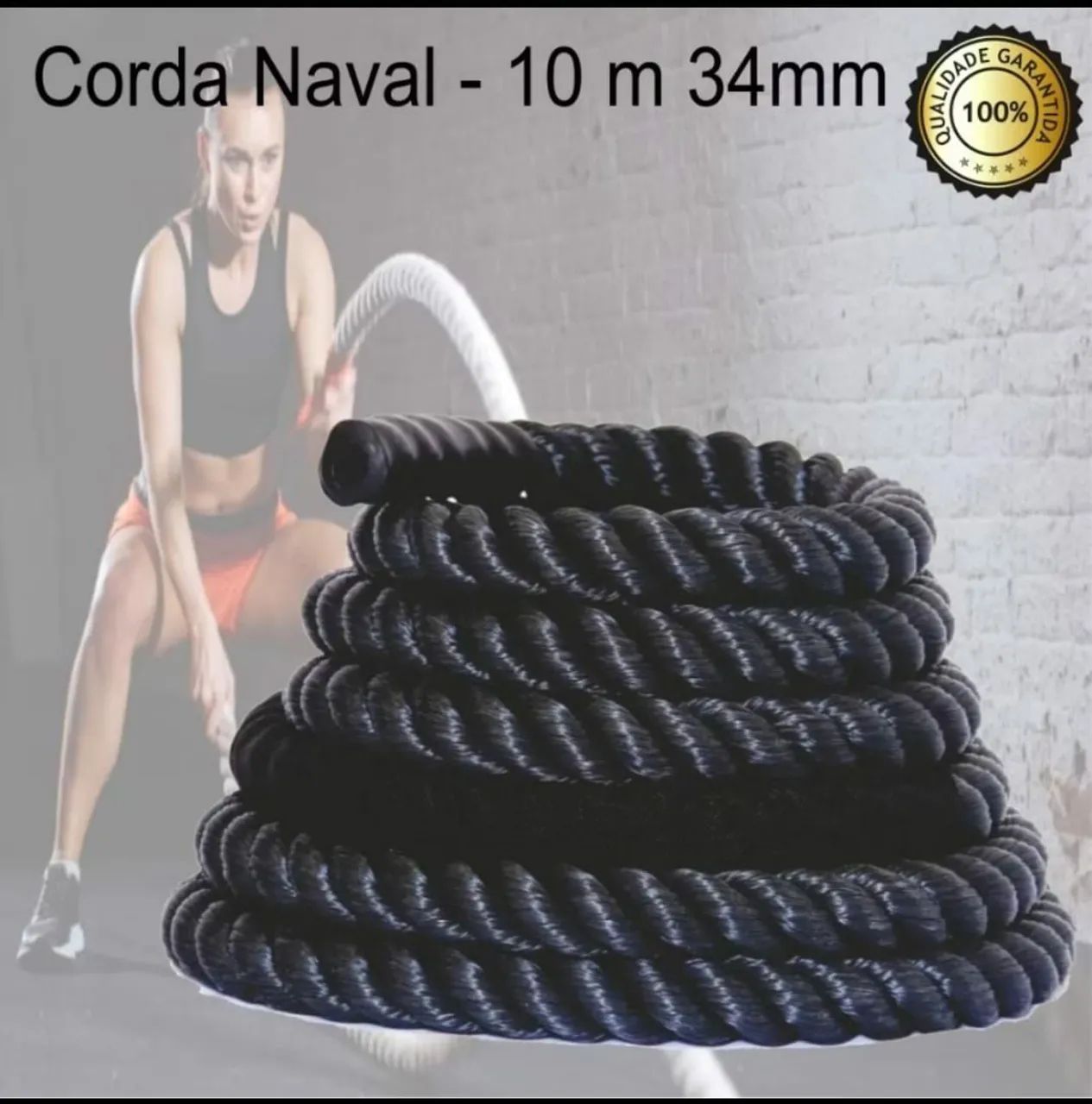 34 mm rope training funcional corda naval - Foto 5
