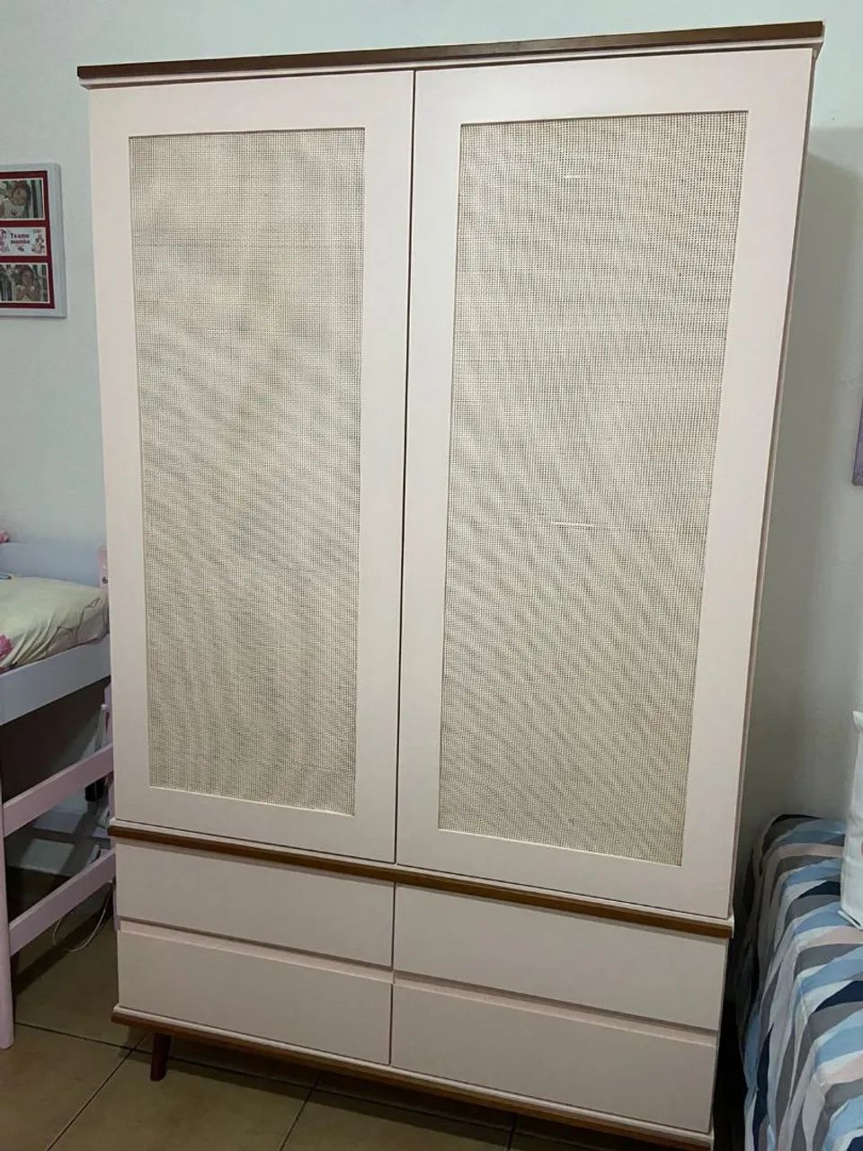 Conjunto de berço e guarda roupas infantil - Foto 4