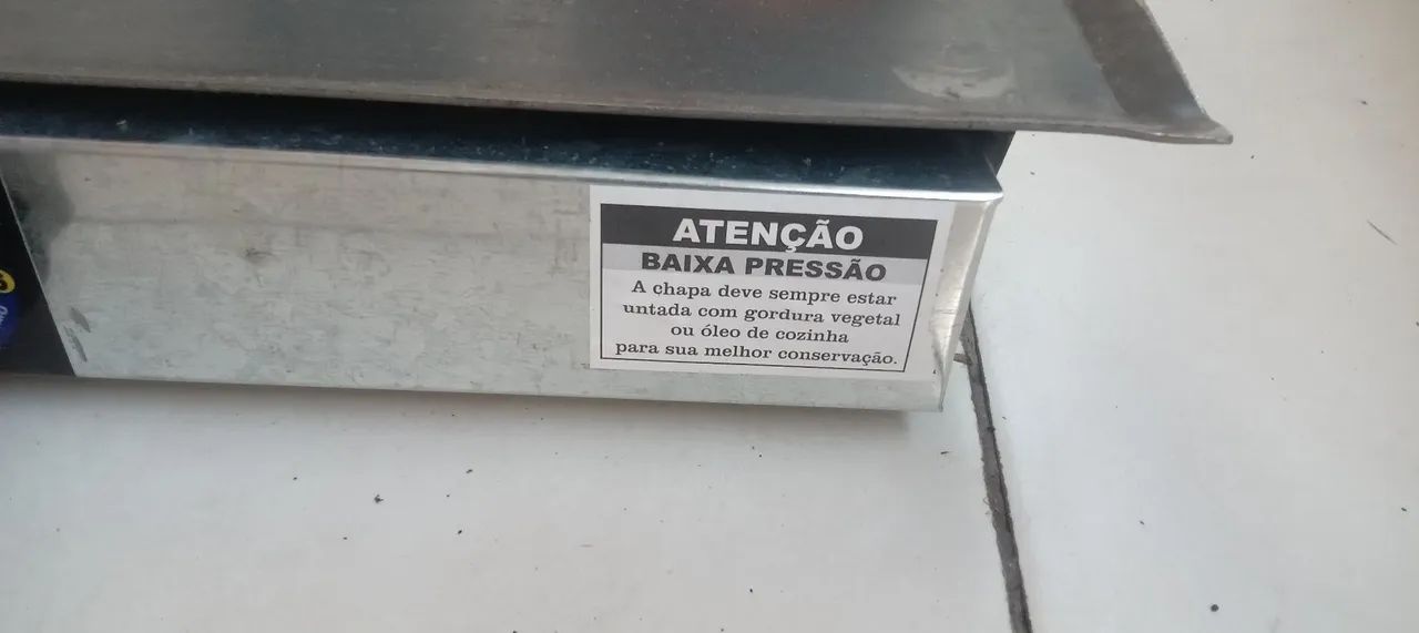Chapa para lanches - Baixa pressão