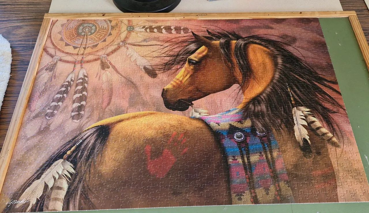 Quebra-cabeça de 1000 peças - Cavalo Indígena - Foto 2