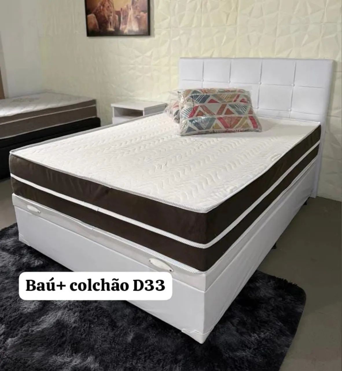 Cama box baú casal+ colchão D33 molas ensacadas!! 