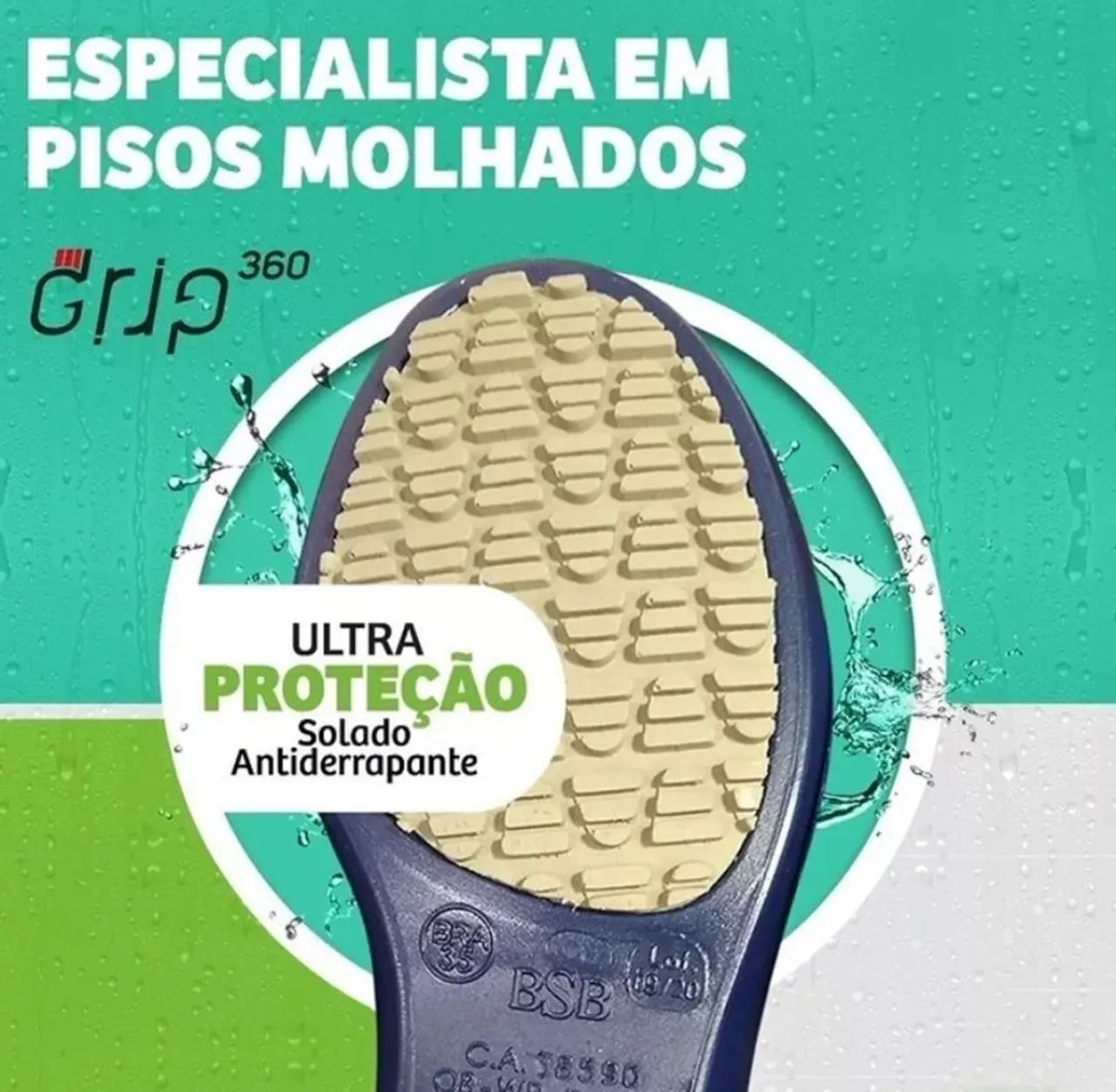 Sapato de Enfermagem Hospitalar Cozinha Branco Sol borracha  - Foto 3